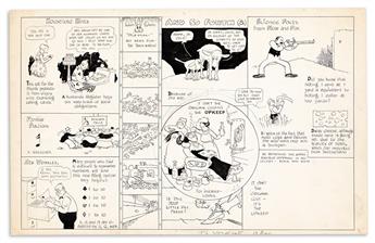 FRANK KING (1883 - 1969) Editorial cartoon printed with The Rectangle.